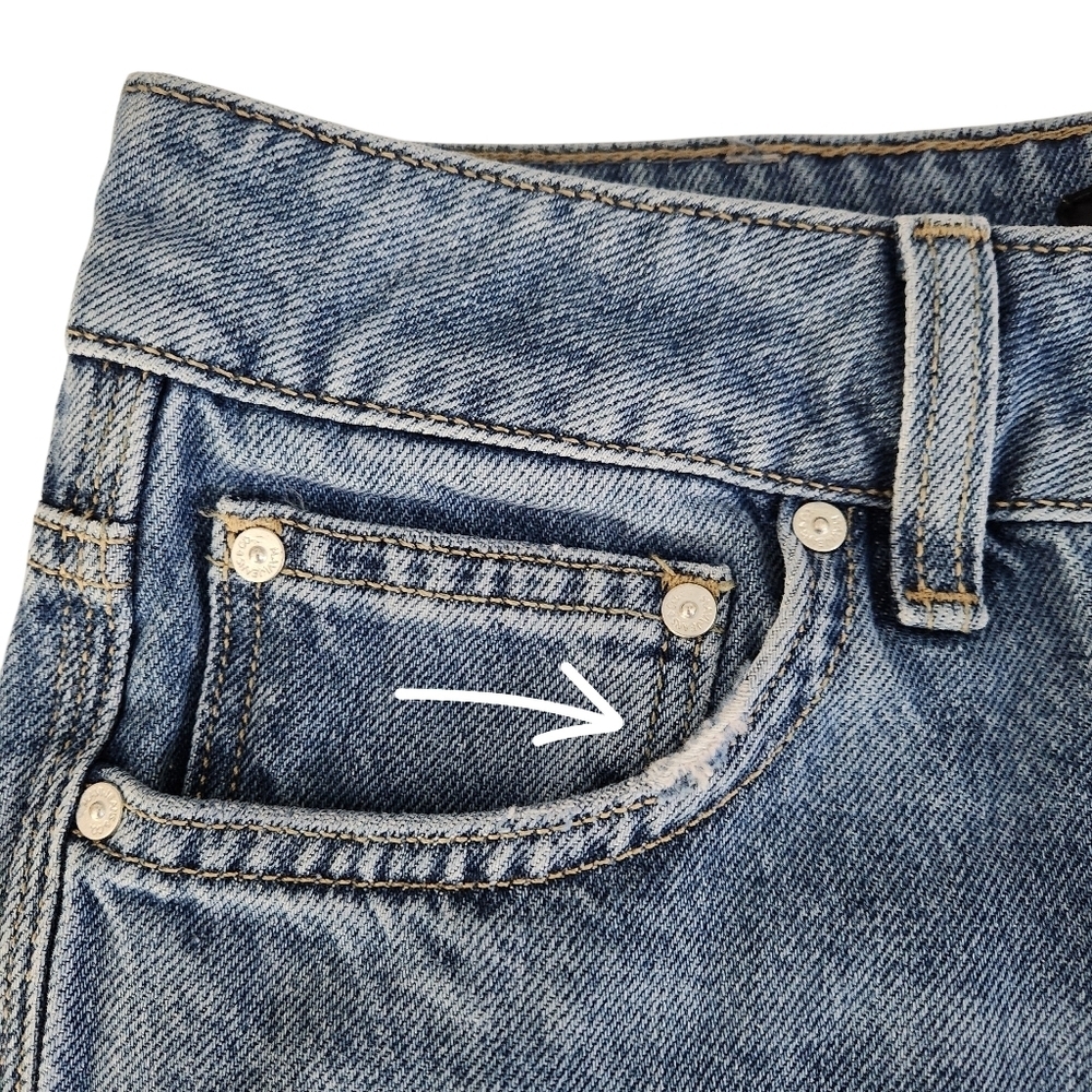 MAVI Blue High-Rise Wide Leg Organic Cotton Jeans 25 waist - Picture 14 of 15